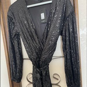 FASHION NOVA BLACK SEQUIN ROMPER